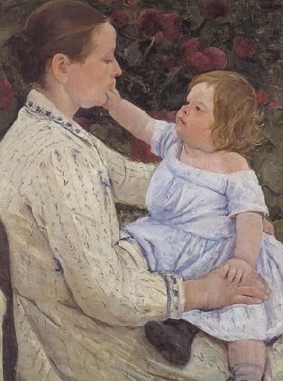 Mary Cassatt The Child's Caress Norge oil painting art